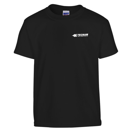 Youth Black T Shirt-TECNAM Primary Logo