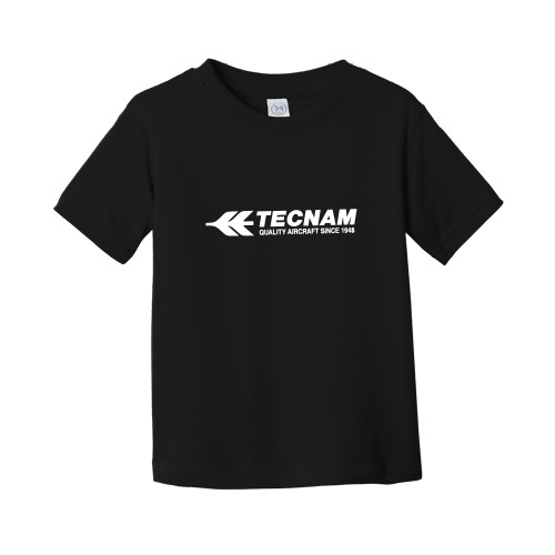 Toddler Black T Shirt-TECNAM Primary Logo