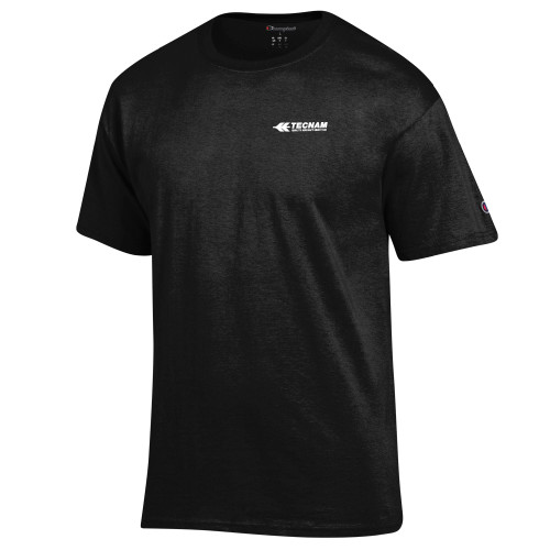 Champion Black T Shirt-TECNAM Primary Logo
