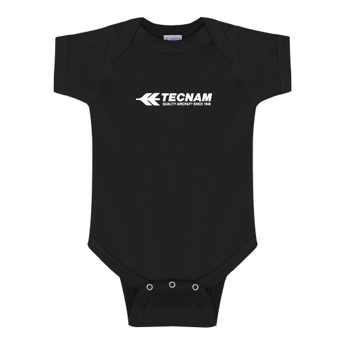 Black Infant Onesie-TECNAM Primary Logo