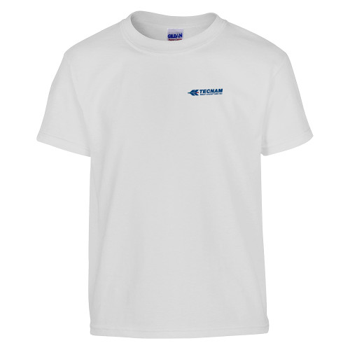 Youth White T Shirt-TECNAM Primary Logo