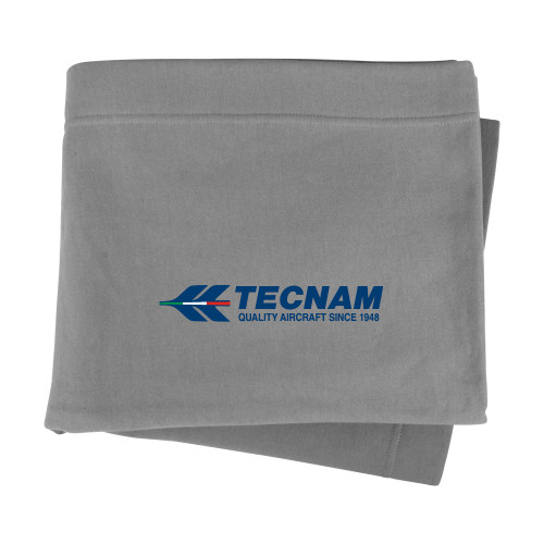 Grey Sweatshirt Blanket-TECNAM Primary Logo