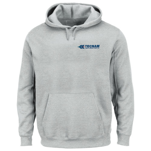 Extended Heather Grey Hoodie-TECNAM Primary Logo -