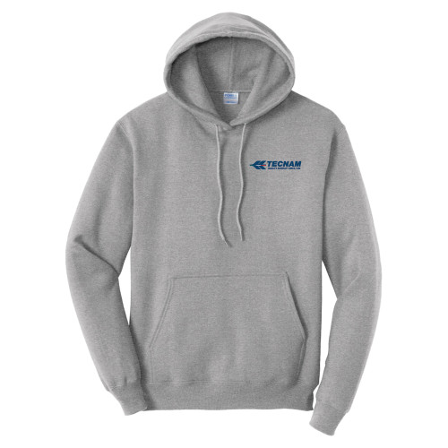 Tall Athletic Heather Fleece Hoodie-TECNAM Primary Logo -
