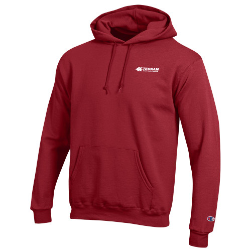 Champion Cardinal Fleece Hoodie-TECNAM Primary Logo