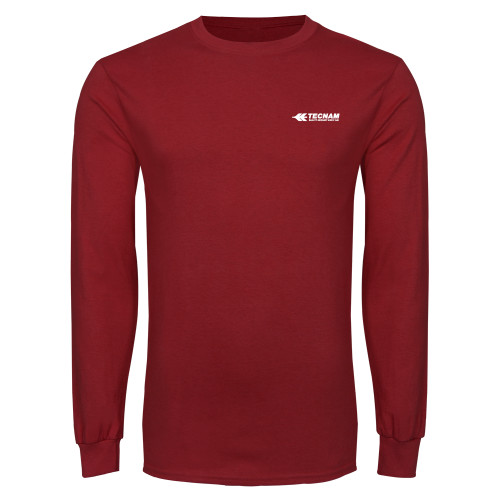 Cardinal Long Sleeve T Shirt-TECNAM Primary Logo
