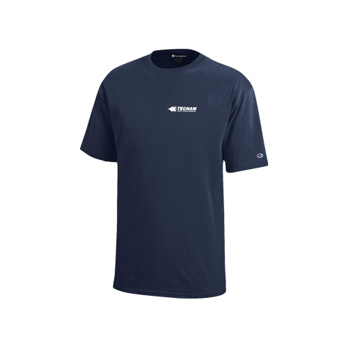 Champion Youth Navy Short Sleeve Tee-TECNAM Primary Logo