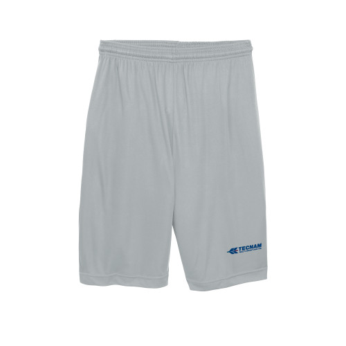 Youth Silver Competitor Shorts-TECNAM Primary Logo