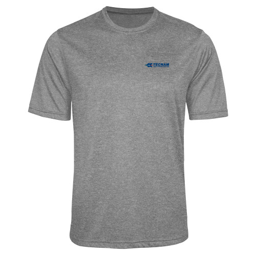 Grey Heather Performance Contender Tee-TECNAM Primary Logo