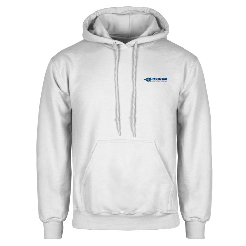 White Fleece Hoodie-TECNAM Primary Logo