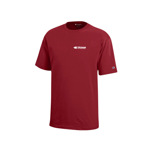 Champion Youth Cardinal Short Sleeve Tee-TECNAM Primary Logo