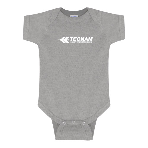 Grey Infant Onesie-TECNAM Primary Logo
