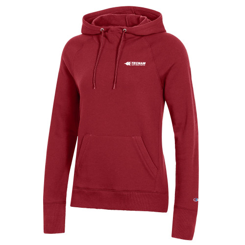 Champion Womens Cardinal Pull Over Hood-TECNAM Primary Logo