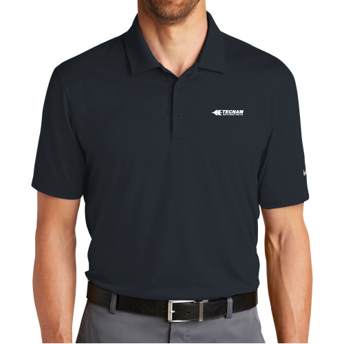 Nike Navy Dri Fit Legacy Polo-TECNAM Primary Logo