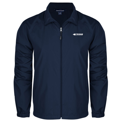 Navy Full Zip Wind Jacket-TECNAM Primary Logo