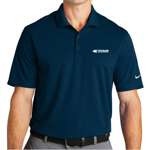 Nike Navy Dri Fit Micro Pique 2.0 Polo-TECNAM Primary Logo