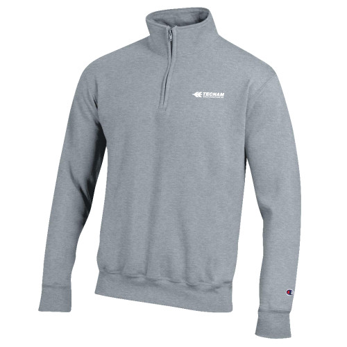 Champion Heather Grey Fleece 1/4 Zip-TECNAM Primary Logo