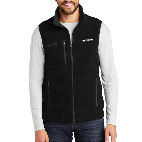 Eddie Bauer Black Fleece Vest-TECNAM Primary Logo