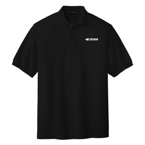 Black Silk Touch Polo-TECNAM Primary Logo