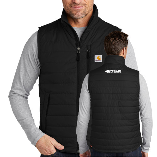Carhartt Black Gilliam Vest-TECNAM Primary Logo