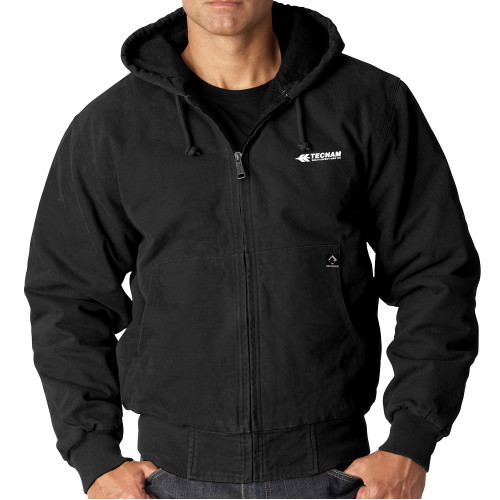 DRI DUCK Black Cheyenne Hooded Jacket-TECNAM Primary Logo