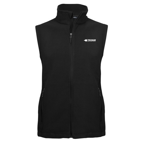 Black Fleece Full Zip Vest-TECNAM Primary Logo