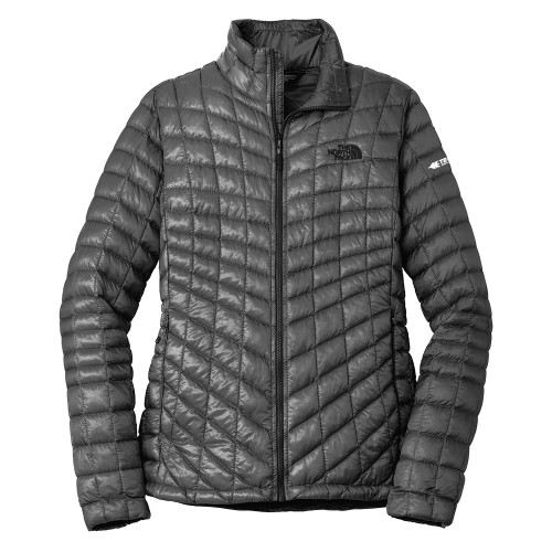 The North Face Womens Grey Thermoball Trekker Jacket-TECNAM Primary Logo