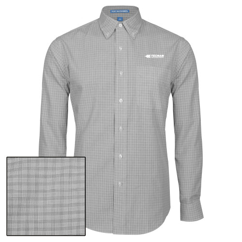 Charcoal Plaid Long Sleeve Button Down-TECNAM Primary Logo