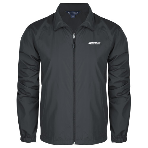 Charcoal Full Zip Wind Jacket-TECNAM Primary Logo