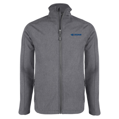 Grey Heather Softshell Jacket-TECNAM Primary Logo