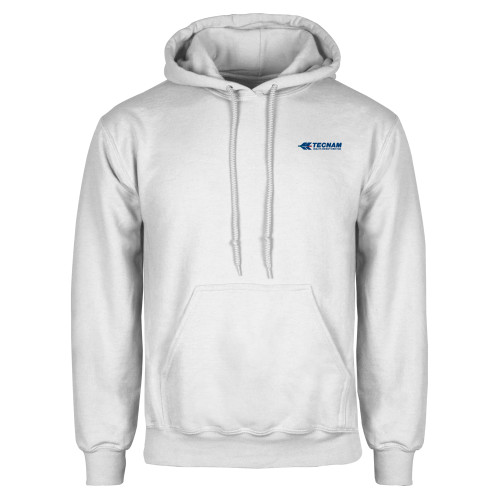 White Fleece Hoodie-TECNAM Primary Logo