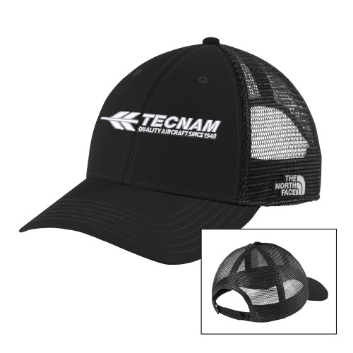 The North Face Black/Black Ultimate Trucker Hat-TECNAM Primary Logo