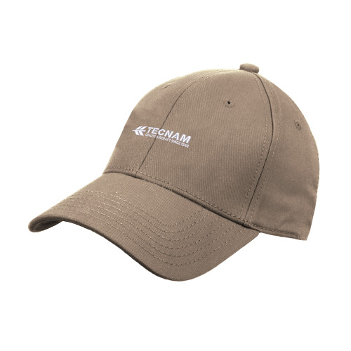 Khaki Structured Adjustable Pro Style Hat-TECNAM Primary Logo
