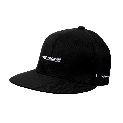 Black Flat Bill Snapback Hat-Soar Higher