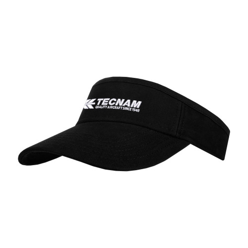 Black Brushed Bull Denim Visor-TECNAM Primary Logo
