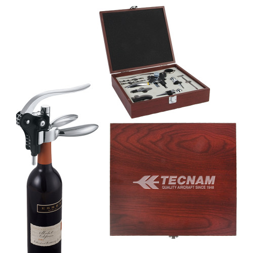 Executive Wine Collectors Set-TECNAM Primary Logo Engraved