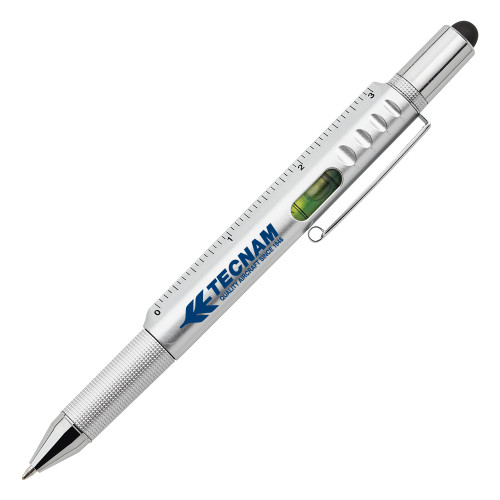 6 in 1 Silver Ballpoint Pen-TECNAM Primary Logo