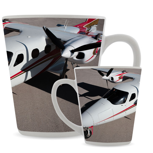 Full Color Latte Mug 12oz-Over Ocean Close Up