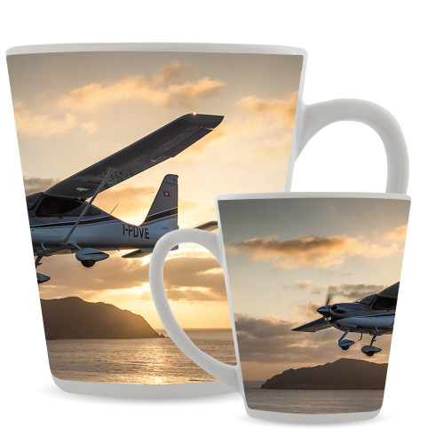 Full Color Latte Mug 12oz-Over Water w/ Island