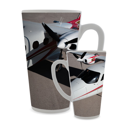 Full Color Latte Mug 17oz-Over Ocean Close Up