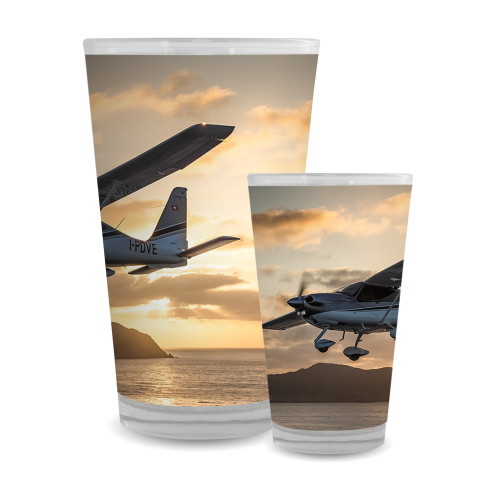 Full Color Glass 17oz-Over Water w/ Island