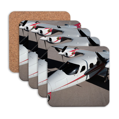 Hardboard Coaster w/Cork Backing 4/set-Over Ocean Close Up