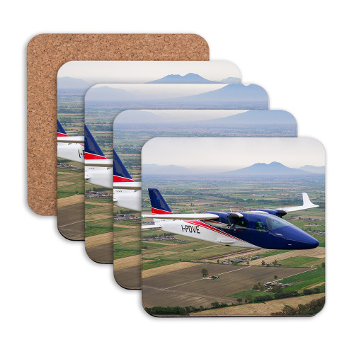 Hardboard Coaster w/Cork Backing 4/set-Over Ocean