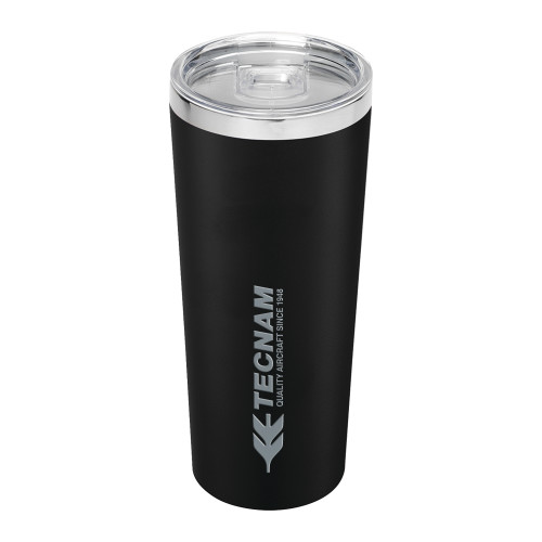 Thor Vacuum Insulated Black Tumbler 22oz-TECNAM Primary Logo Engraved