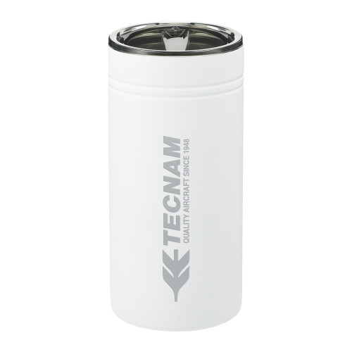 Sherpa Vacuum White Tumbler & Insulator 12oz-TECNAM Primary Logo Engraved