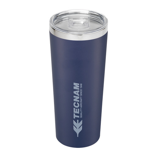 Thor Vacuum Insulated Navy Tumbler 22oz-TECNAM Primary Logo Engraved