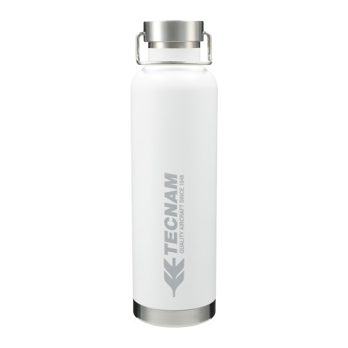 Thor Copper Vacuum Insulated White Bottle 32oz-TECNAM Primary Logo Engraved