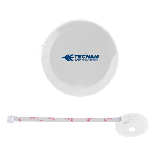 White Round Cloth 60 Inch Tape Measure-TECNAM Primary Logo