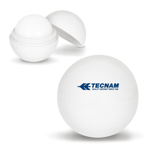 White Lip Moisturizer Ball-TECNAM Primary Logo
