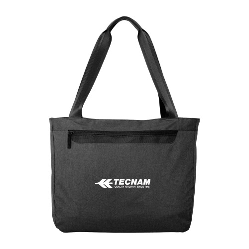 Executive Graphite Heather Laptop Tote-TECNAM Primary Logo